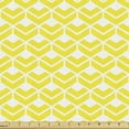 thumbnail image 1 of Ambesonne Abstract Fabric by the Yard Upholstery, Monotone Geometric Forms, 10 Yards, Yellow and White, 1 of 5