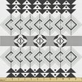 thumbnail image 1 of Ambesonne Abstract Fabric by the Yard Upholstery, Monochrome Geometrical, 5 Yards, Charcoal Grey and White, 1 of 5
