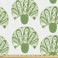 thumbnail image 1 of Abstract Upholstery Fabric by the Yard, Pattern of Shapes with Round Ornaments and Dashes Circles Nature Themed Motifs, Decorative Fabric for DIY and Home Accents, Green White by Ambesonne, 1 of 5