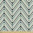 thumbnail image 1 of Ambesonne Abstract Fabric by the Yard Upholstery, Zigzags Geometrical, 10 Yards, Sage Green Cadet Blue, 1 of 5