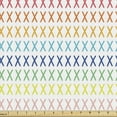 thumbnail image 1 of Ambesonne Abstract Fabric by the Yard Upholstery, Rainbow Themed X Signs, 3 Yards, Multicolor, 1 of 5
