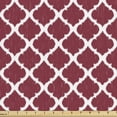thumbnail image 1 of Ambesonne Abstract Fabric by the Yard Upholstery, Ikat Inspired Ornaments, 10 Yards, Pale Maroon and White, 1 of 5