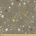 thumbnail image 1 of Abstract Upholstery Fabric by the Yard, Simplistic Funny Pattern with Irregular Order Stars and Dots Print, Decorative Fabric for DIY and Home Accents, Umber and Multicolor by Ambesonne, 1 of 5