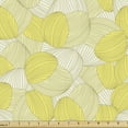 thumbnail image 1 of Ambesonne Abstract Fabric by the Yard Upholstery, Soft Tone Pastel Leaves, 10 Yards, Yellow and Pale Yellow, 1 of 5