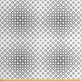 thumbnail image 1 of Ambesonne Abstract Fabric by the Yard Upholstery, Trippy Fractal Rounds, 5 Yards, Black and White, 1 of 4