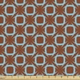 thumbnail image 1 of Abstract Upholstery Fabric by the Yard, Vintage Inspired Creative Symmetrical Repetition of Motif in Bicolour Design, Decorative Fabric for DIY and Home Accents, Cinnamon Aqua by Ambesonne, 1 of 5