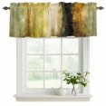 Abstract Valance Curtains for Windows 2 Pack, Olive Green Amber Yellow ...