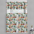 thumbnail image 1 of Abstract Valance & Tier Curtain 3 pcs Set, Surf Themed Vibrant Image Vintage Van and Flower Arrangement Seagulls Action Hobby, Window Treatments Room Kitchen Decor, 4 Sizes, Multicolor, by Ambesonne, 1 of 6