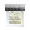 thumbnail image 1 of Abstract Valances for Windows, Rod Pocket Kitchen Valance Curtains - Soft & Washable Small Window Treatment for Living Room,&nbsp;Bathroom, Gradient Black Grey, 54x18inch, 1 of 9
