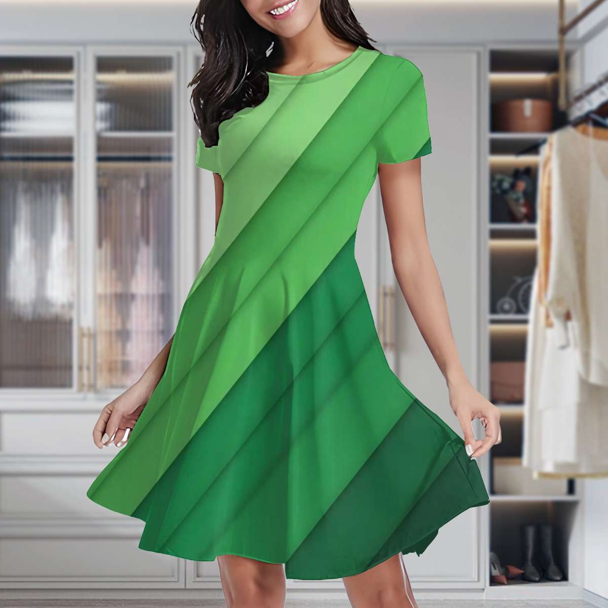 green skater dresses A Line Sweetheart Mint Appliques Short Homecoming Dresses main image 1