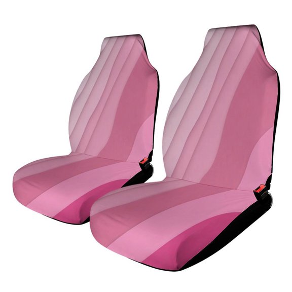 Abstract Vector Pink Wave Car Seat Covers Front Seats Universal Fit for Cars SUV Truck Auto Interior Accessories