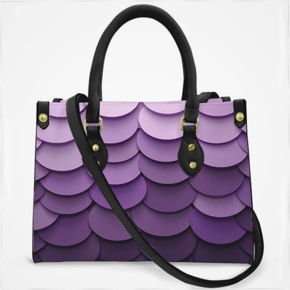 Abstract Vector Purple Disc Cross Body Bags For Women Small Leather Female Handbags Fashion Top-Handle Totes