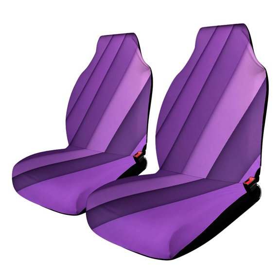 Abstract Vector Purple Vertical Stripes Car Seat Covers Front Seats Universal Fit for Cars SUV Truck Auto Interior Accessories