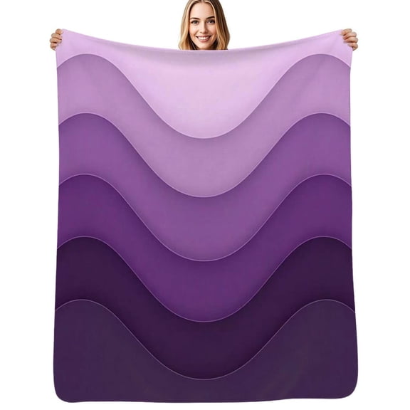 Abstract Vector purple Water Wave Background Flannel Blankets Soft Warm Throw Blanket Autumn Camping Bedroom Aesthetic Bedspread