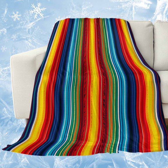 Abstract Vertical Striped Cooling Blanket,Lightweight Breathable Summer Throw Blanket with Double Sided Cold Effect,Colorful Rainbow Stripes Retro Picnic Blankets Bed Sheet for Hot Sleepers 50"x60"