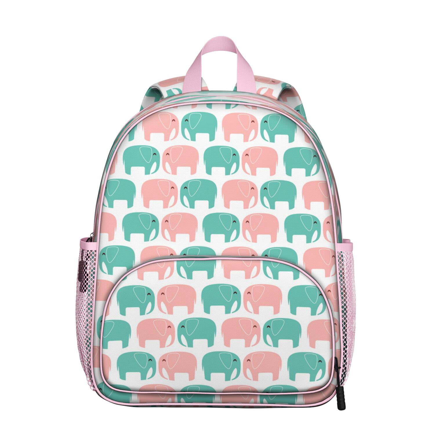 Abstract Vintage Floral Ergonomic School Backpack Waterproof Student Daypack with Side Pockets