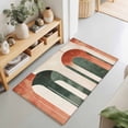 Abstract Vintage Geometric Arch Rectangle Rug 2'x3' Terracotta Green ...