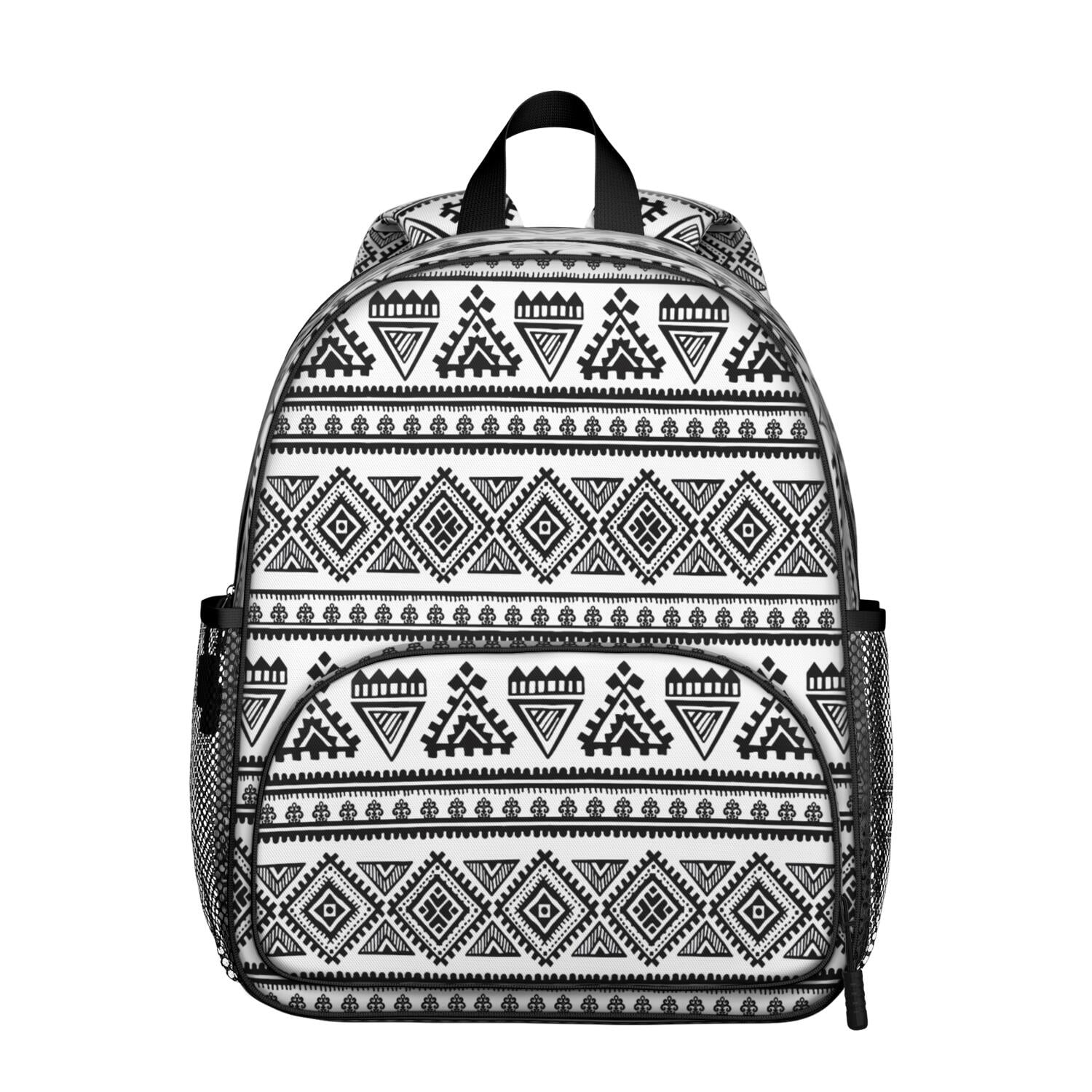 Abstract Vintage Geometric Hippie Retro Style Breathable Padded Backpack