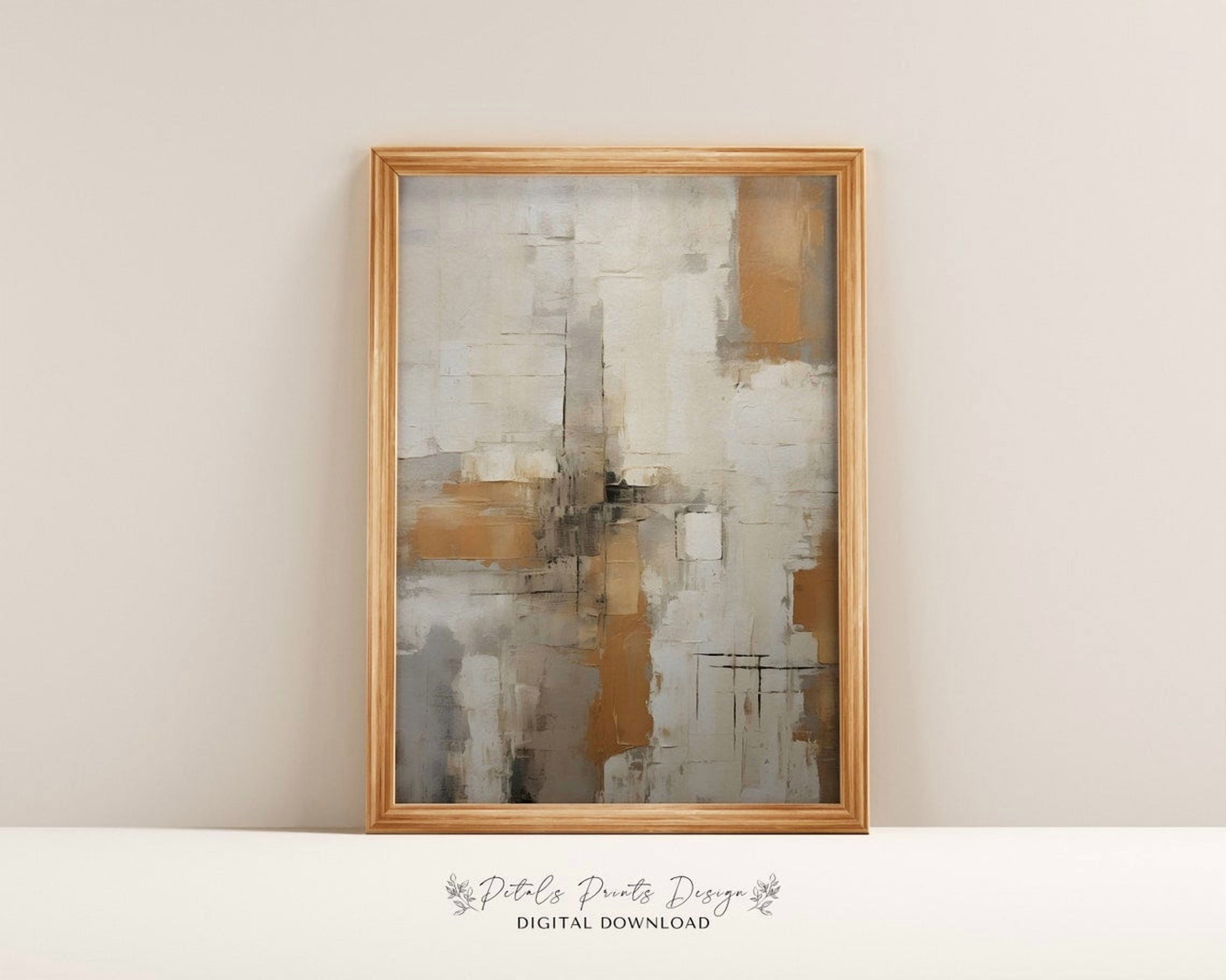 Abstract Vintage Wall Art Print, Neutral Palette - Walmart.com