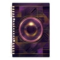 thumbnail image 1 of Abstract Violet Geometric Notebooks 1-subject Journal 60 Sheets A5 College Ruled Paper Detachable Ring 8.3"x5.7", 1 of 8