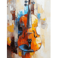 thumbnail image 1 of Abstract Violin Oil Painting Canvas Wall Art，Suitable for Living Room，Bedroom，Office，Dining Room，and Hallway Decoration., 1 of 8