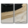 thumbnail image 1 of Minimal Abstract Oil Painting with Black Lines on Beige Canvas Contemporary 3D Textured Wall Art,Unframed,2Pcs 40x54inch, 1 of 5