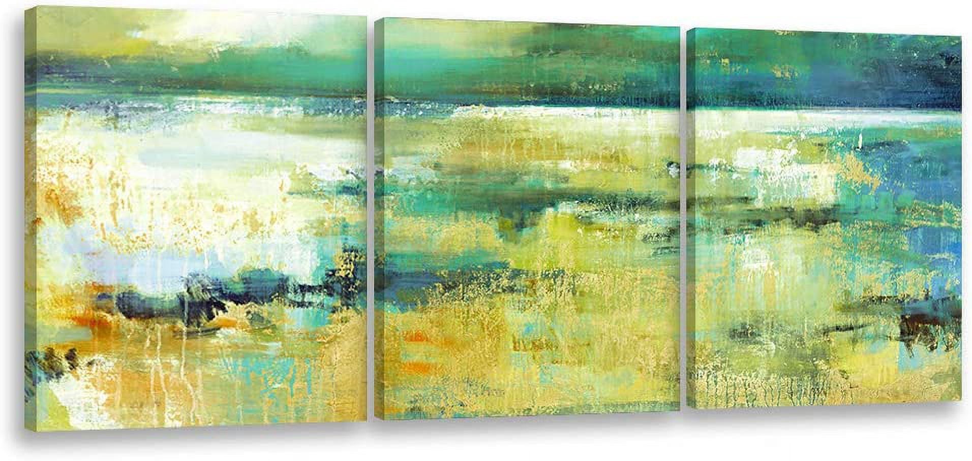 Abstract Wall Art Green Landscape Abstract Painting Canvas Wall Art