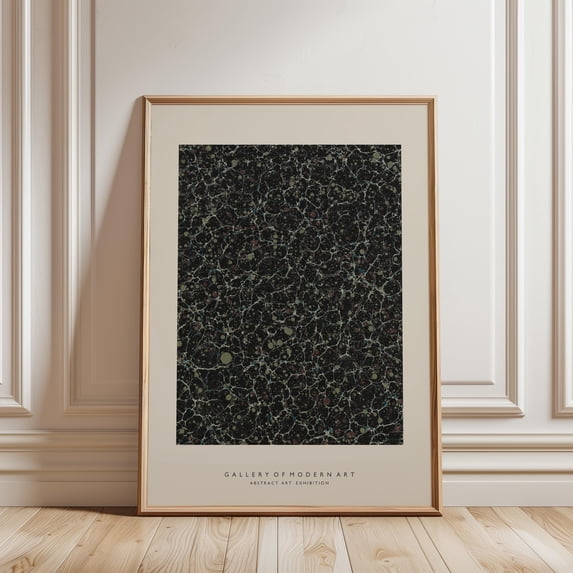 Abstract Wall Art Print Modern Black Minimalist Poster Gallery Style ...