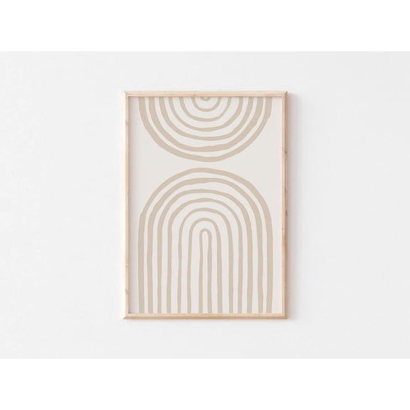 Abstract Wall Art, Rainbow Art Print, Minimalist Arches Decor, Mid,Century Wall Art, Modern Neutral Print, Poster Decor, Unframed Poster Size 8x12 F03.1.14l1458