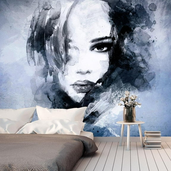 Abstract Wallpaper Wall Mural - Blue Enigma