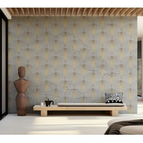 Abstract Wallpaper Wall Mural - Linear Pattern With Gold