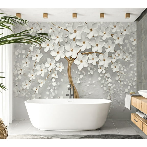 Abstract Wallpaper Wall Mural - Magic Magnolia