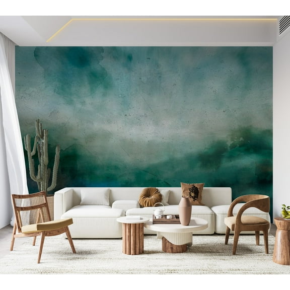 Abstract Wallpaper Wall Mural - Malachite Landscape