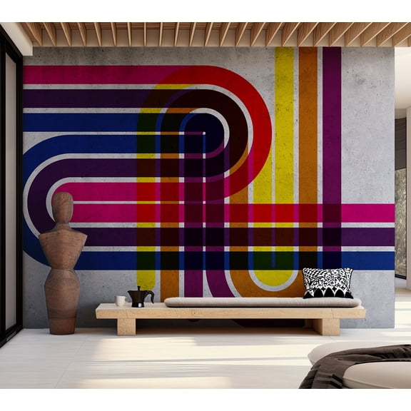 Abstract Wallpaper Wall Mural - Technicolor