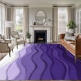 thumbnail image 1 of Abstract Washable Living Room Rugs 6'x9', Purple Gradient Ocean Waves Sandy Beach Low Pile Throw Large Area Rug Non-Slip Sturdy Edge Binding Carpet for Dining Room Kitchen Office, 1 of 9