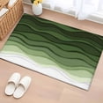 thumbnail image 1 of Abstract Washable Small Entryway Area Rugs 2'x3', Green Gradient Ocean Waves Sandy Beach Low Pile Throw Rug Non-Slip Sturdy Edge Binding Carpet for Front Door Floor Room Entry, 1 of 9