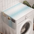 thumbnail image 1 of Abstract Washing Machine Organizer, Geometric Bricks on the Wall Monochrome Modern Design on a Plain Background, Anti-slip Fabric Top Cover for Washer and Dryer, Pale Blue White, by Ambesonne, 1 of 1