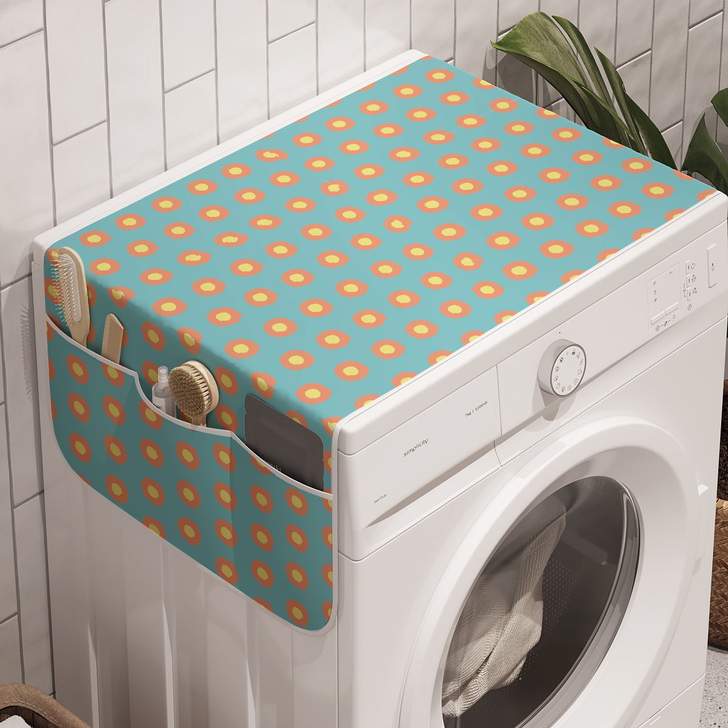 Abstract Washing Machine Organizer, Simplistic Repetitive Pattern with ...