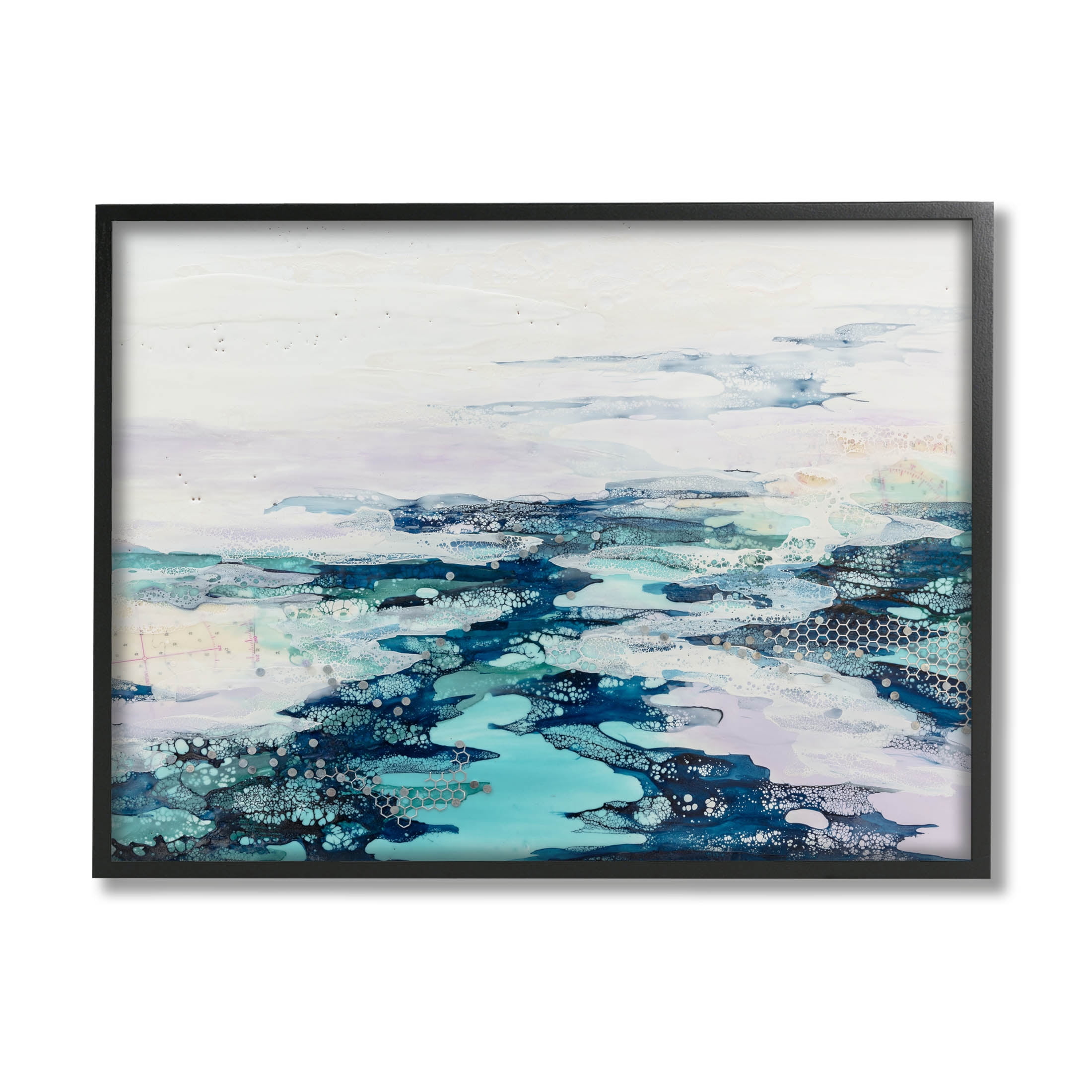 Abstract Water Ocean Composition Abstract Graphic Art Black Framed Art Print Wall Art