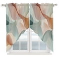 Abstract Water Ripple Swag Curtain Valance for Window 2 Panels Brown ...