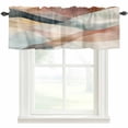 thumbnail image 1 of Abstract Water Ripple Window Valance Curtain Gradient Art Rod Pocket Short Curtain for Living Room, Bedroom & Kitchen Window Decor 42x12in, 1 of 8