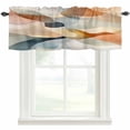 thumbnail image 1 of Abstract Water Ripple Window Valance Curtain Gradient Rod Pocket Short Curtain for Living Room, Bedroom & Kitchen Window Decor 60x18in, 1 of 8