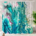 thumbnail image 1 of Abstract Watercolor Art Decor Shower Curtain Contemporary Modern Original Oil Print Polyester Fiber Plastic Rings QuickDrying Waterproof for Bathtubs/Bathroom of Artistic Elegance (72"x72), 1 of 6