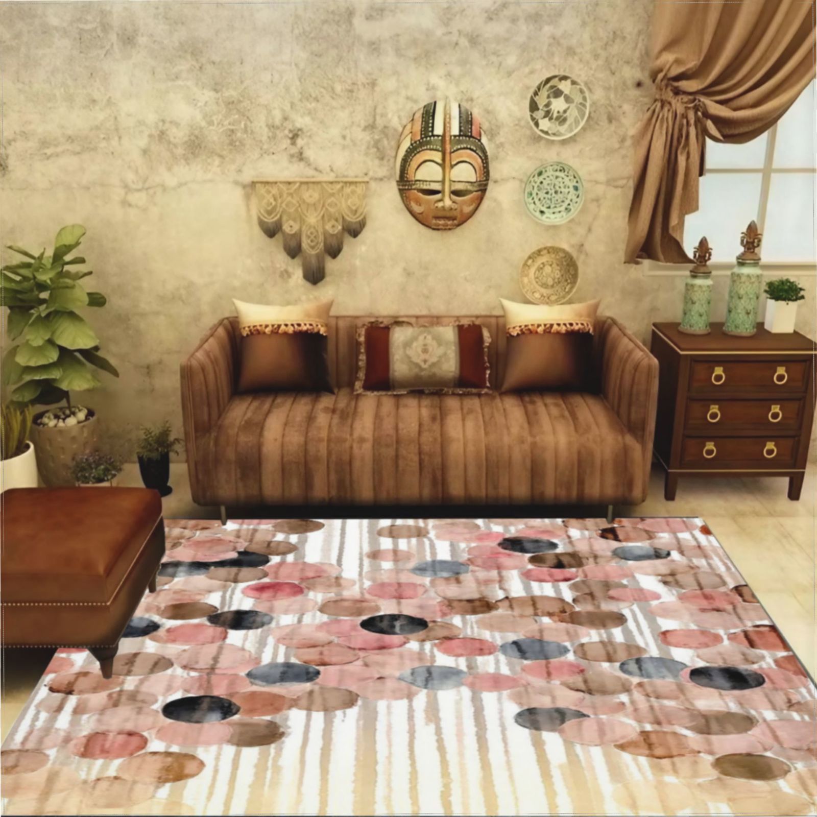 Red Water Ink Gradient Pattern Modern Abstract Rug For Bedroom Living Room Sofa Rugs Floor Mat