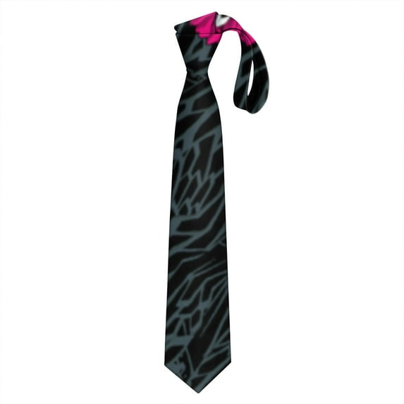 Abstract Watercolor Floral Tie & Polyester Tie Option: Unique Design for Fashionable Men, Lightweight Material
