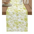 Abstract Watercolor Flowers And Plants Table Runners for Dining Room