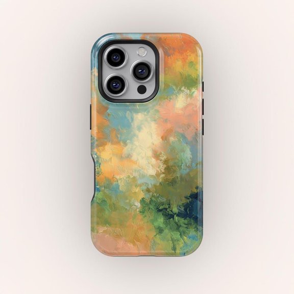 Abstract Watercolor Painting Artistic Phone Case with iPhone 17 to 11 Pro Max