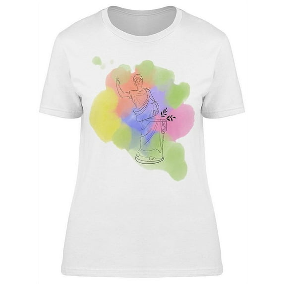 Abstract Watercolor Sculpture T-Shirt Women -Image by Shutterstock, Female 3X-Large
