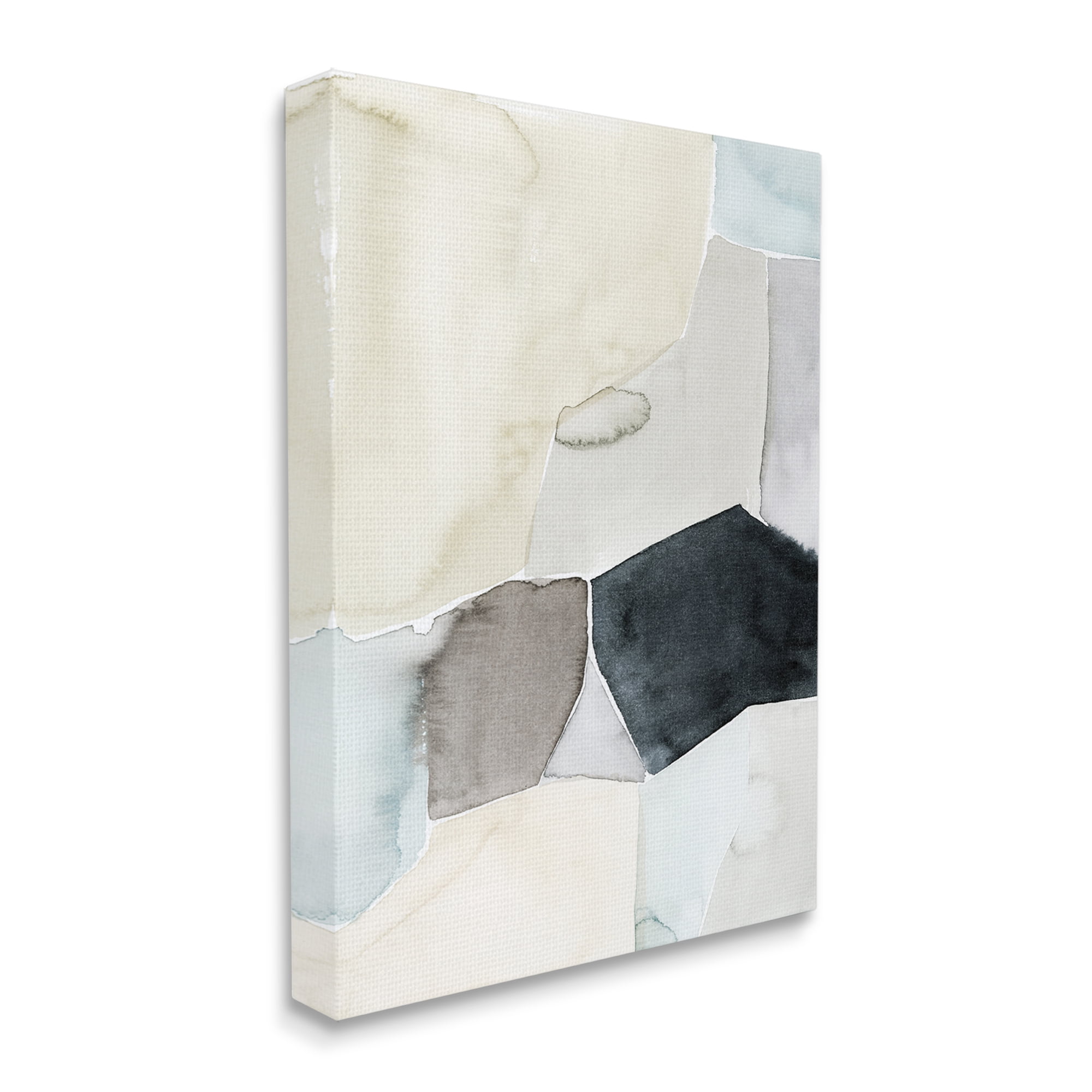 Stupell Industries Abstract Watercolor Shapes Green Blue Black,24 x 30,Designed by Grace Popp