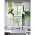 thumbnail image 1 of Abstract Watercolor Sheer Curtains 72 Inches Long 2 Panels Abstract Green Black Geometric Light Filtering Semi Sheer Window Curtains Drapes for Bedroom Living Room 52"x72", 1 of 7